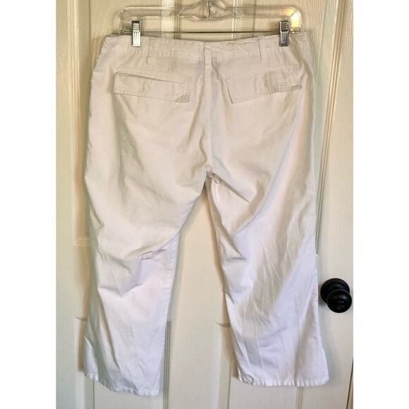 dELiA*s Smarty Pants White Cotton Capri Pants Tie Front - Juniors Size 11 - Picture 7 of 7